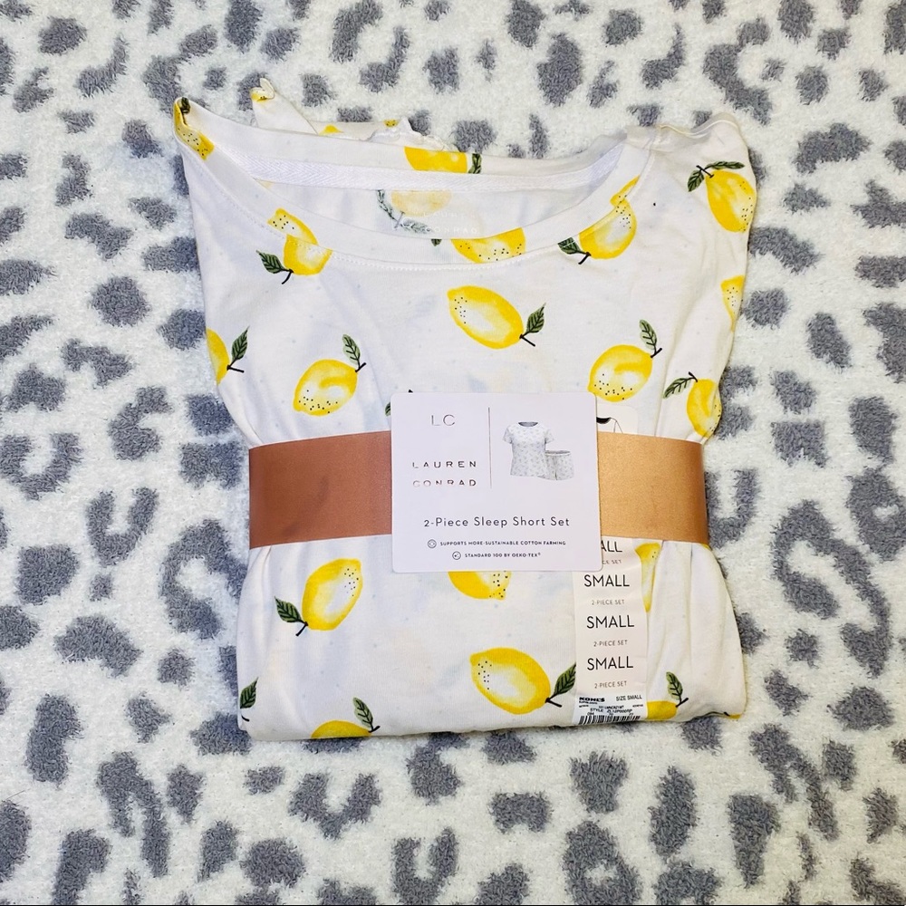 NWT LC Lauren Conrad 2-piece Lemon Pajamas